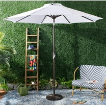 SAFAVIEH Outdoor Collection Ortega 9-Foot Tilt Crank Umbrella White