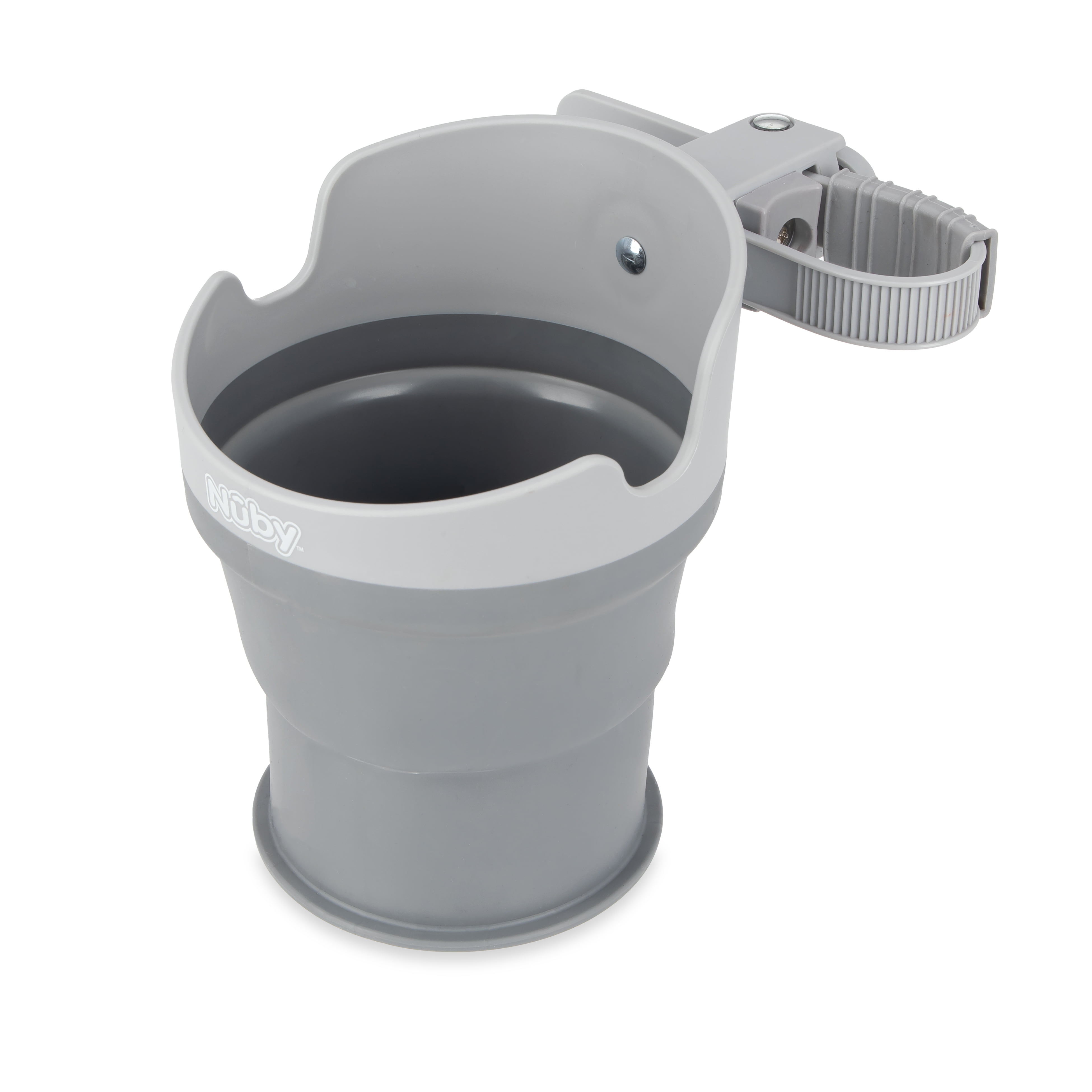 Nuby Gray Collapsible Cup and Bottle Holder for Strollers