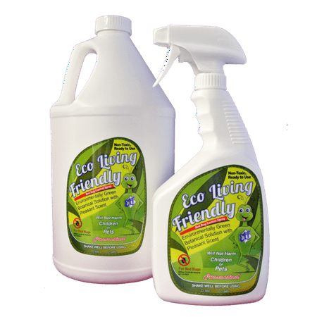 Eco Living Friendly for Bed Bug Control / ELF 32 Oz Spray and 128 Oz Refill Combo / Ready to Use, Non-Toxic, Natural, and Safe Bedbug