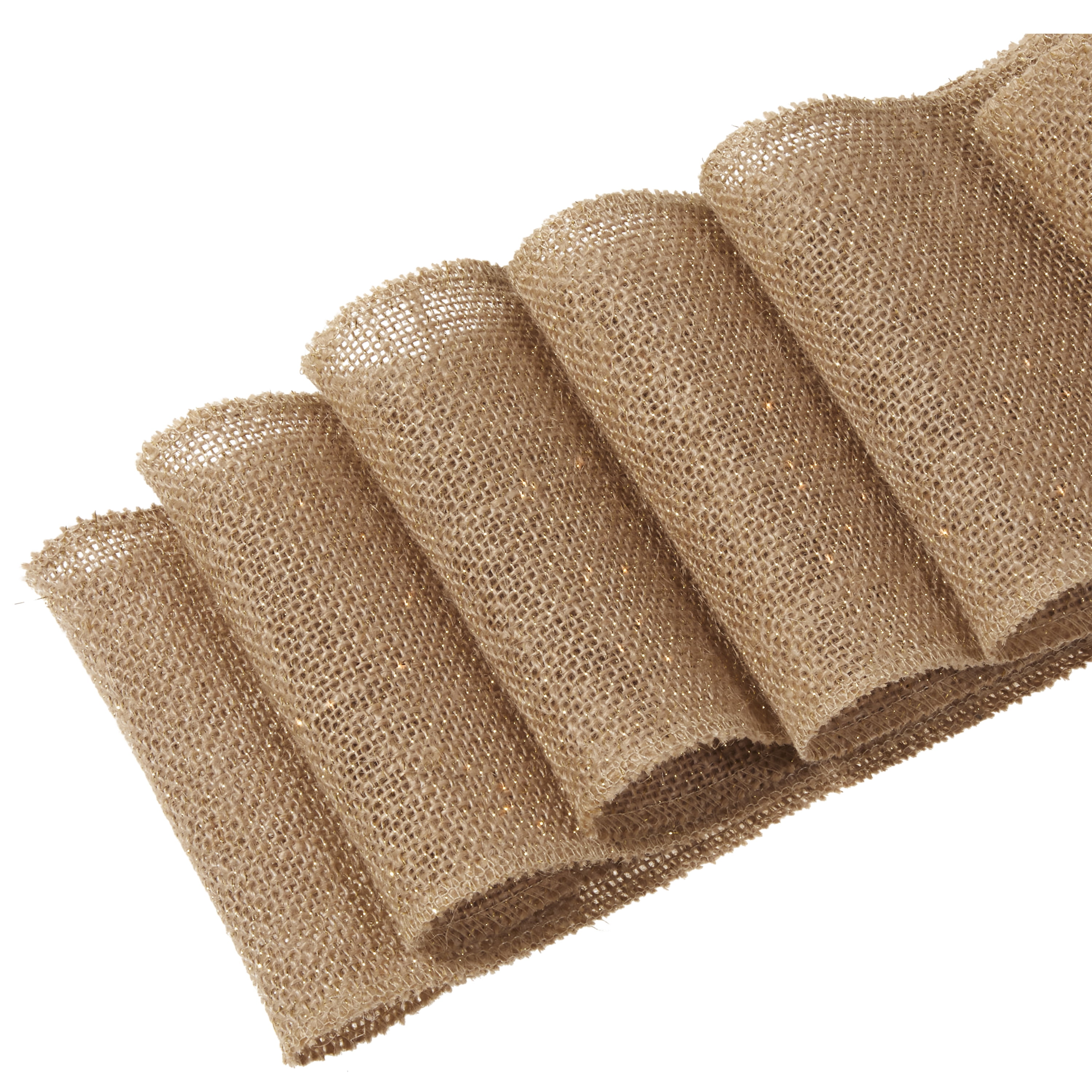 Love, Laugh, Craft Natural Jute Burlap Ribbon, Finished Edges, 5"W x 3-Yards, Multi-color