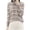 Khaki, variant on Women's Striped Knitted Sweater Long Sleeved Casual Round Neck Pullover Top Fashion Comfy Sweaters Blouse