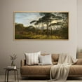 thumbnail image 2 of IDEA4WALL Extra Large Framed Canvas Print Wall Art Forest Clearing Classic Landscape Pastoral Nature Scenery Antique Retro Fine Art Countryside Decorative for Home Decoration - 60"x30", 2 of 5