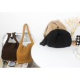 thumbnail image 5 of Zhuge Bolso de hombro tejido para mujer, bolso de mano tejido, bolso de mano tejido elegante para playa de verano, bolsos de hombro de 12,99 x 1,96 x 12,59 pulgadas (marrón oscuro), 5 of 5