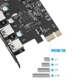 thumbnail image 4 of Tarjeta PCI-e a USB 3.0, tipo C (1), USB A (3) sin fuente de alimentación adicional, tarjeta de expansión PCI para Wi, 4 of 5