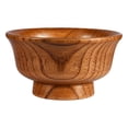 thumbnail image 2 of enjoywould Bol en Bois Réutilisable Bord Inversé Rond Épaissi Anti-Brûlure à Pied Haut Bol à Riz Style Mongolie Ustensile de Cuisine, 2 of 8