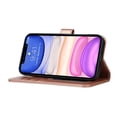 thumbnail image 4 of Allytech Wallet Case for iPhone 11,Magnetic Closure Folio Flip Card Slots Embossed PU Leather Full Protection Kickstand Phone Cover with Hand Strap,Rosegold, 4 of 10