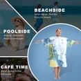 thumbnail image 2 of SAVIOR HEAT Hooded Surf Poncho Towel for Women & Men, Oversized Quick-Dry Microfiber Changing Robe with Pockets, Wearable Beach Cover Up for Swimming, Surfing, Pool, Camping & Travel, 2 of 9