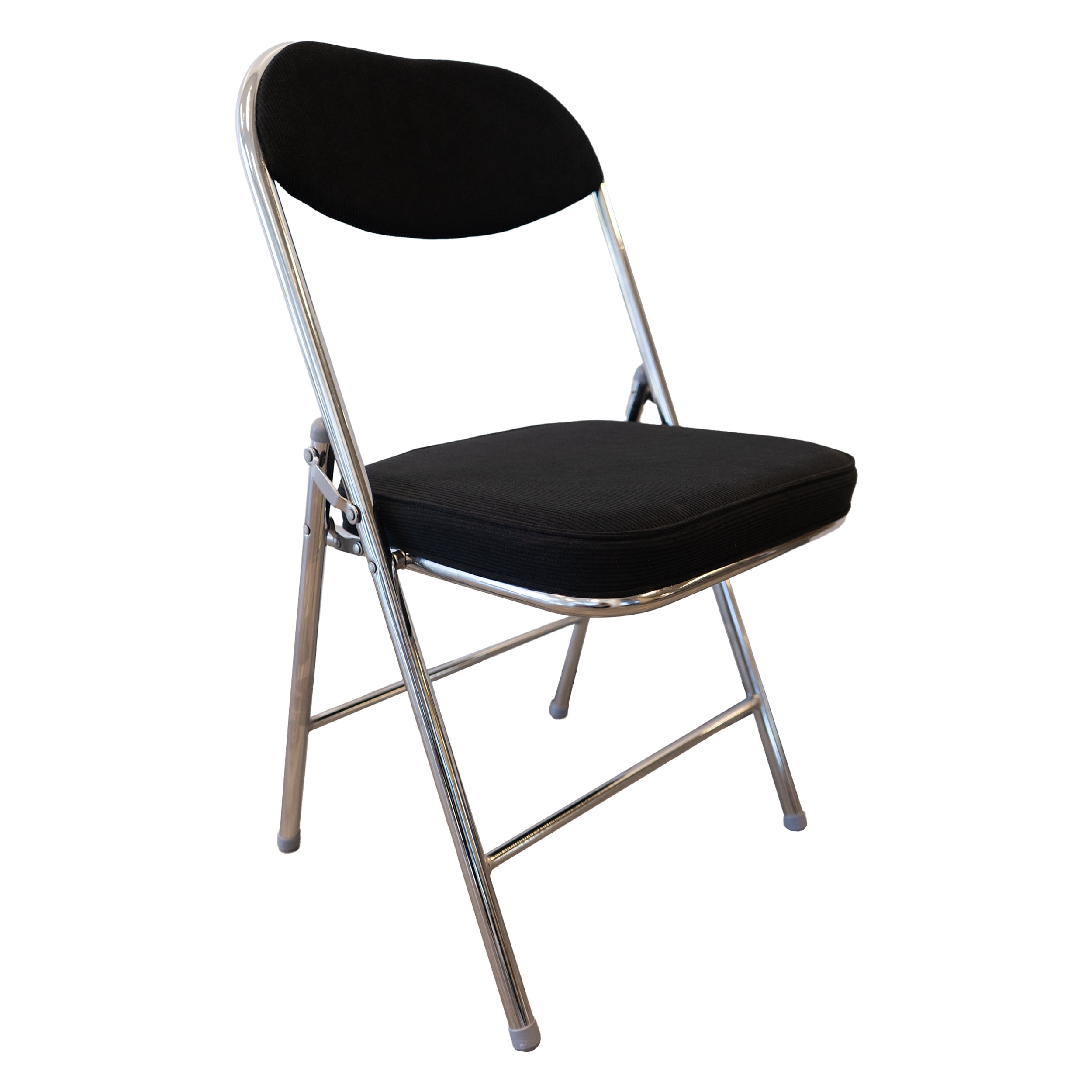 RTC Group Vurban Furniture Padded Folding Chairs with Cushion, Durable & Portable Foldable Fabric Chairs for Indoor & Outdoor, Party, Dining, Work, Banquet - Black, Set of 2