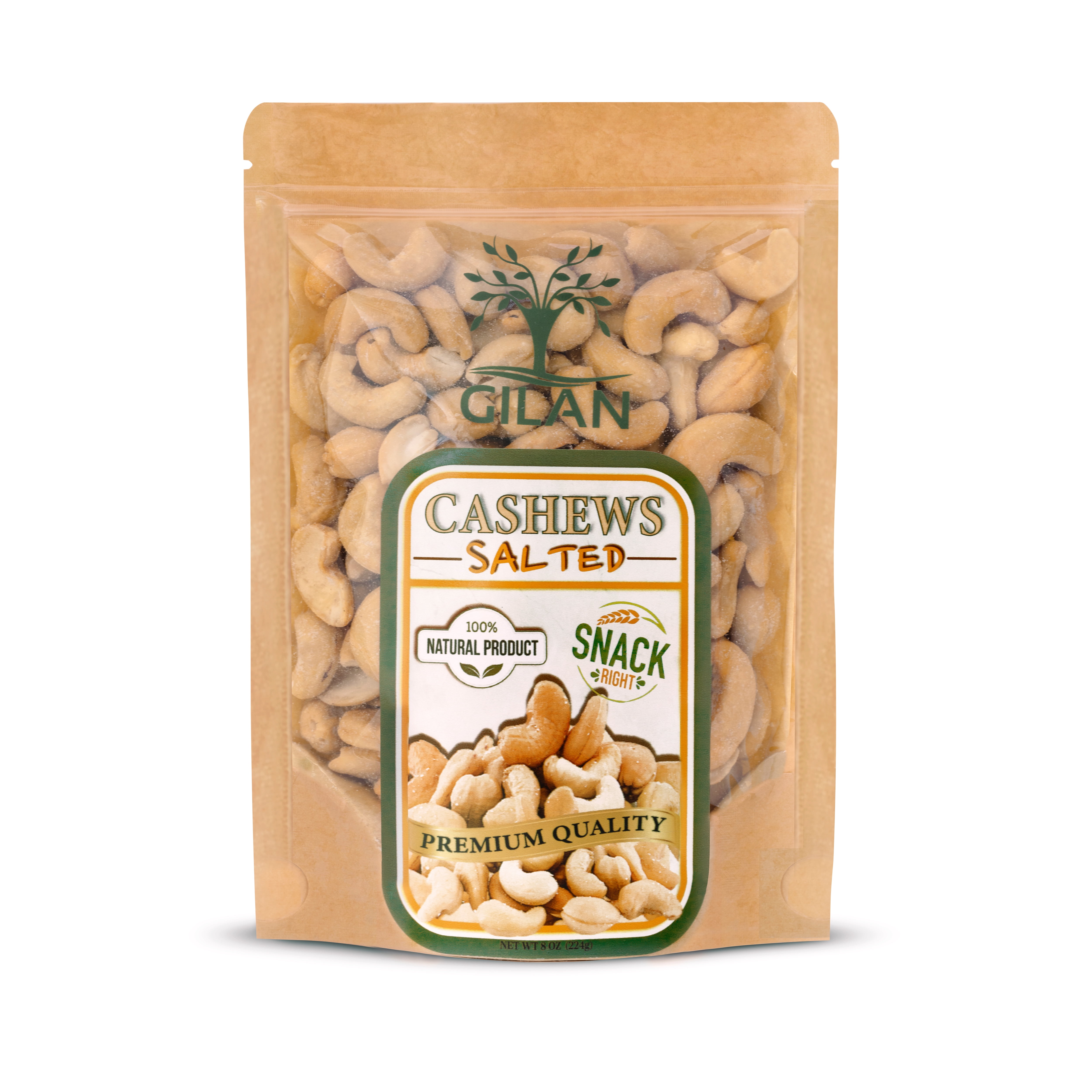Gilan Roasted and Salted Nuts Variety Pack, 31 oz, 4Ct