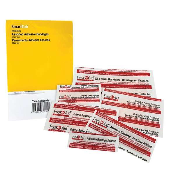 First Aid AAB50SC Assorted Adhesive Bandages (Pack of 50)