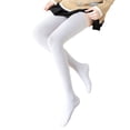 thumbnail image 2 of Eoperou 1 Pair 80cm Japanese Style Solid Color High Elasticity Non-slip Silicone Thigh Stockings Autumn Winter Women Over Knee Socks, 2 of 8