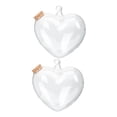 thumbnail image 6 of Raindrops Heart Wishing Bottle with Wooden Lid, Clear Glass 2pcs Set for Home Decor and, 6 of 8