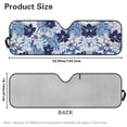 thumbnail image 7 of Yuyamidu Blue Hibiscus Windshield Sunshade Palm Leaves Front Window Sun Shade Foldable Sun Visor for Jeep Wrangler TJ JK JKU Sport Sahara Rubicon 2 Door & 4 Door, 7 of 7