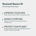 thumbnail image 2 of Rockwell Razors R1 Double Edge Safety Razor for Men with 5 Razor Blades, Gunmetal Chrome, 2 of 5