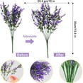 thumbnail image 5 of 20 Bundles Artificial Lavender Flowers Outdoor UV Resistant Plastic Artificial Plants Fake Shrubs Flowers Greenery Bushes for Outside Indoor Garden Home Porch Box Decor Purple, 5 of 7