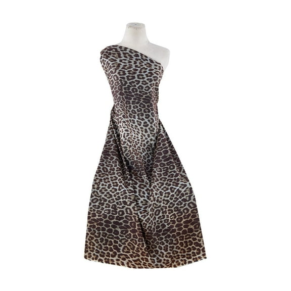 Zelouf Cheetah Print On N/p Span Taffeta  , Sewing, DIY, Crafts Fabric by the Yard, Olive/black, 3 Yard