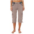 thumbnail image 2 of Bloomae Womens Cargo Capris Hiking Pants Lightweight Quick Dry Outdoor Athletic Capri Summer Casual Bermuda Shorts with Pockets Purple S, 2 of 6