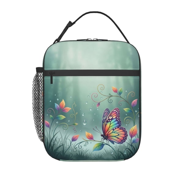 Butterfly Lunch Bag Reusable Insulated Cooler Bag Thermal Waterproof Lunch Box For Women Men Work Picnic