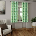 thumbnail image 2 of Ambesonne Grunge Grommet Curtain, Geometric Oval Shapes, 50" x 63", Apple Green Turquoise, 2 of 6