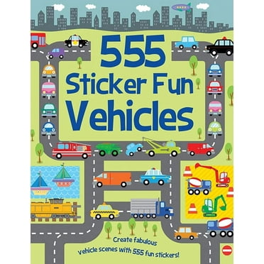 555 Sticker Fun 555 Sticker Fun - Vehicles, (Paperback)