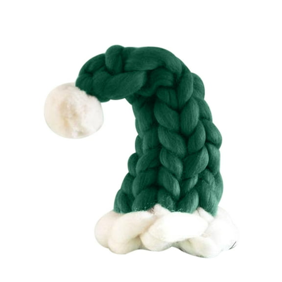 Wovilon Christmas Hat Chunky Wool Christmas Hat Christmas Tree Decoration Woolen Knit Hat Lollipop Bottle Hat