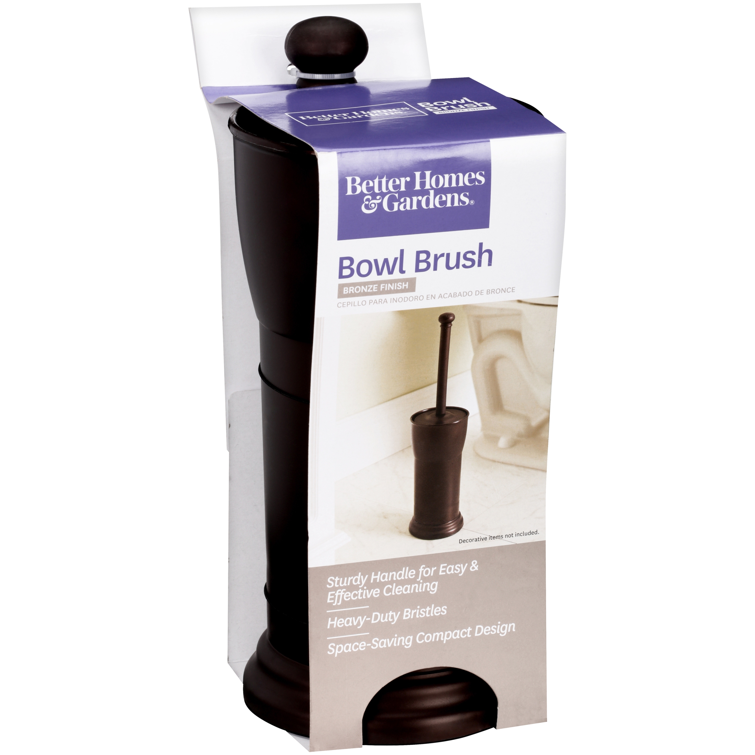 Better Homes & Gardens Plastic Toilet Bowl Brush & Holder, Bronze - image 2 of 4