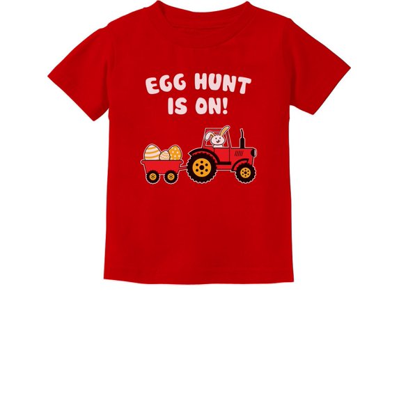 Tstars Boys Unisex Eggs Hunt Tractor Easter Holiday Kids T Shirt