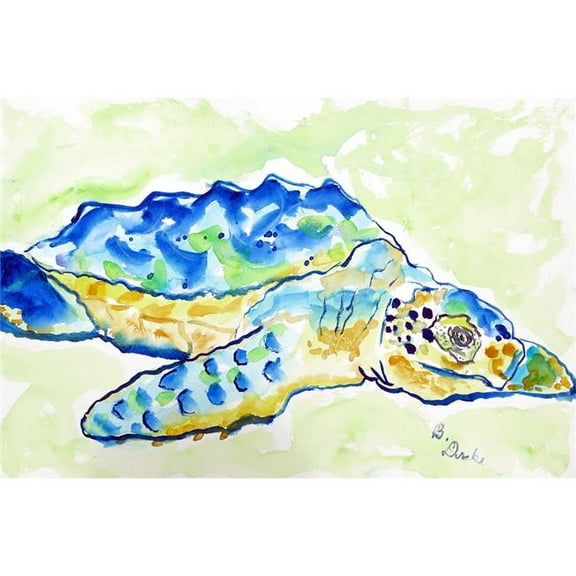 Betsy Drake DM661G Loggerhead Turtle Door Mat - 30 x 50 in.
