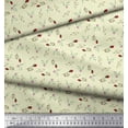 thumbnail image 3 of Soimoi Yellow Cotton Poplin Fabric Dot & Buds Floral Print Fabric by the Yard 42 Inch Wide, 3 of 3