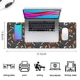 thumbnail image 5 of Long Mouse Pads for Desk,Halloween Pumpkin Skull Pattern Desk Mats on Top Of Desks, Desk Mouse Pad Extra Large with 3mm Non-Slip Base and Stitched Edge for Gaming,Office,Work,Home 31.5x11.8in, 5 of 5