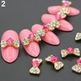 thumbnail image 6 of dianhelloya Nail Art Supplies 10Pcs 3D Glitters Rhinestone Alloy Bowknot DIY Decal Nail Art Tips Stickers, 6 of 8