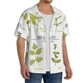 thumbnail image 4 of Sigee Herbs and Spices Print Men's Shirts Casual Button Down Short Sleeve Summer Beach Shirt Hawaiian Vacation Shirts Tee Shirt-X-Large, 4 of 7