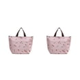 thumbnail image 1 of Sonducket Fiambrera térmica, bolsa de transporte, estuche aislado, almacenamiento de alimentos con cremallera, bolso plegable para mujer, viaje, cereza rosa 2Conjunto, 1 of 6