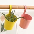 thumbnail image 4 of Metal Hanging Planter Flower Pot with Drain Hole Detachable Hook Railing Plant Pot for Balcony Garden Fence, 4 of 8