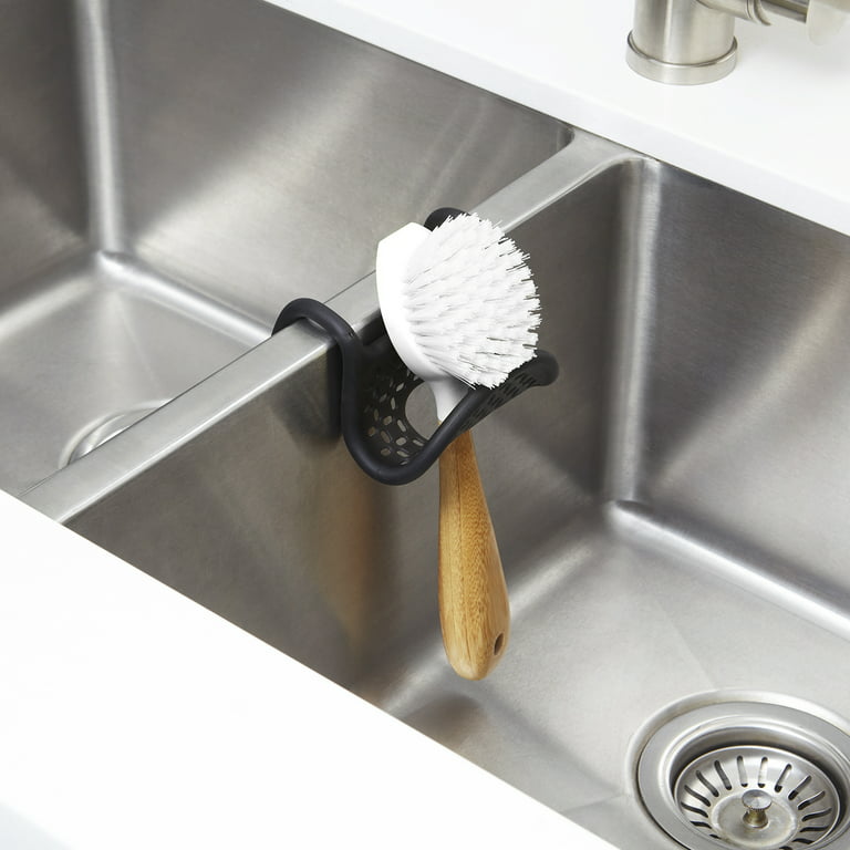 TidySink Dish Wand Holder Adjustable Kitchen Dishwand Sink Caddy (Black or  Grey)