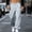 Gray, variant on WIZUTIZ Men's Drawstring Elastic Waist Jogger Pants Cotton Blend Loose Straight Cuffed Ankle Sweatpants with Side Pockets Casual Athletic Lounge Bottoms for Daily Wear Mens Fashion