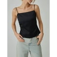 thumbnail image 4 of Aojekbee Women's Summer Fashion Cami Tops Black Sleeveless Open Back Bow Tie Up Vest Tops, 4 of 7