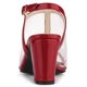 thumbnail image 4 of Sandalias De Tacón Grueso Con Correa En T Transparente Para Mujer Rojo 41 EU, 4 of 7