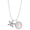 WHITE, variant on Silvertone Skull with Clear Crystals To the World You are a Mother Locket Necklace