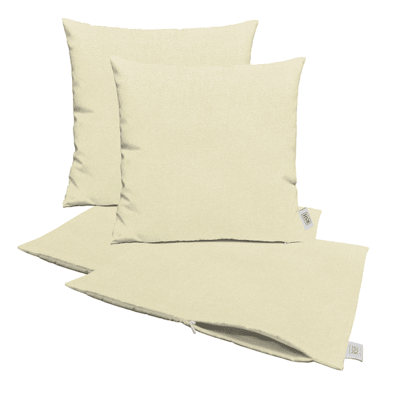 RSH Decor: Sunbrella Pillow Covers Set of 4 | 20" x 20" Square Covers | Weather-Resistant Sunbrella Fabric | Canvas Canvas