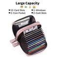 thumbnail image 2 of Small Genuine Leather Wallet For Women, Rfid Blocking Credit Card Holder(Pink), 2 of 6