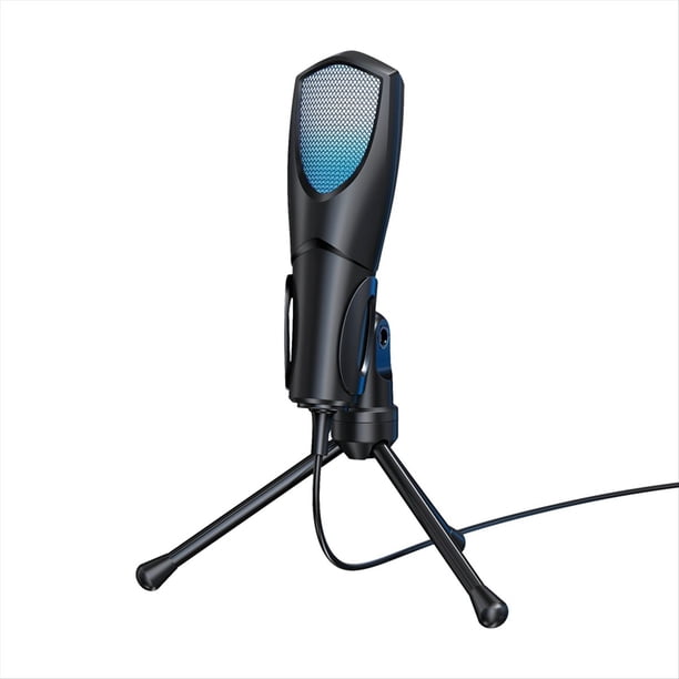 Micrófono para Juegos, Micrófono de Condensador USB Profesional de Escritorio con Luz RGB para Transmisión en , Videoconferencias y Más.