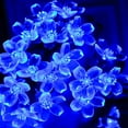 thumbnail image 6 of Blue Flower String Lights Decorations, 33ft 100 LED Clear Wire Plug in Cherry Blossom Christmas Easter Indoor Hanging Decorative, Cute Halloween Wedding Party Bedroom Starry Lights, 6 of 18