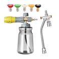 thumbnail image 1 of Rociador de espuma para lavadora a presión, botella pulverizadora de espuma para SUV con conector rápido de 1/4" Con 5 boquillas, 1 of 8