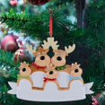 thumbnail image 2 of Árbol De Navidad Personalizado De La Familia De Renos, Alce, Santa, Familia, Ciervo, Vacaciones, Decoración De Invierno, Regalo Tradicional Eigraketly HA043603-03, 2 of 6