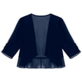 thumbnail image 3 of Alvivi Women Chiffon Cardigan Elegant Solid Bolero Shrug Blouse Sheer Cropped Tops S-5XL, 3 of 5