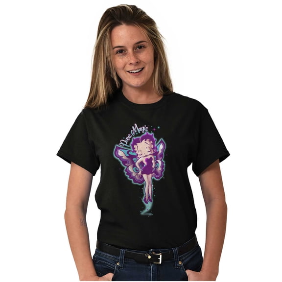 Betty Boop Pixie Magic Fairy Wings Women's Graphic T Shirt Tees Brisco Brands 2X