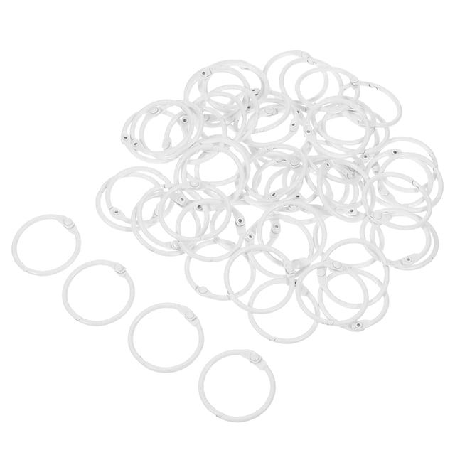 unbranded 60Ud Anillos De Metal Para Encuadernación Y Llavero Para Notas Y Tarjetas En Oficina