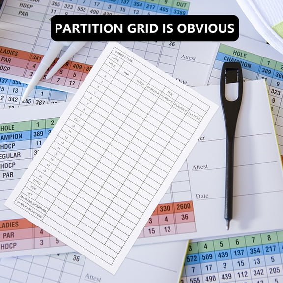 ADDHAT 12PCS Golf Scorecard Cards, Coated Paper Golf Accessories for Accurate Scoring and Distance Measurement