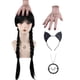 thumbnail image 1 of Peluca AKZKQKER Wednesday Addams trenzada negra para Halloween, 1 of 7
